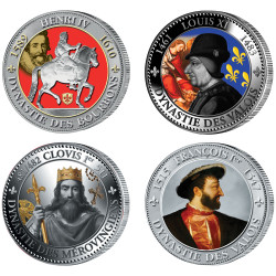 Lot 4 pièces de collection Rois de France
