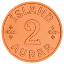 2 Aurar Islande 1942 - Monogramme couronné Christian X (2)