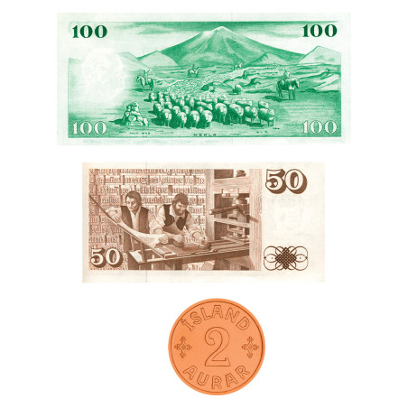 Lot 3 monnaies Islande (2)