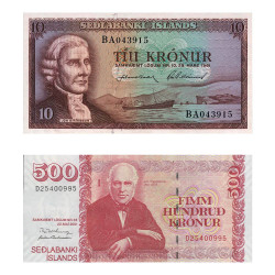 Lot 2 billets Islande