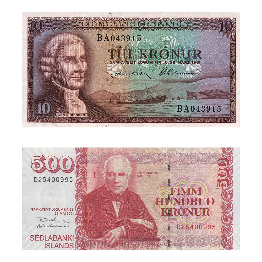 Lot 2 billets Islande