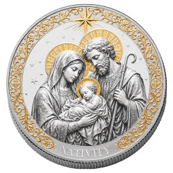 500 Francs CFA BE 2026  argentée et dorée - Nativité
