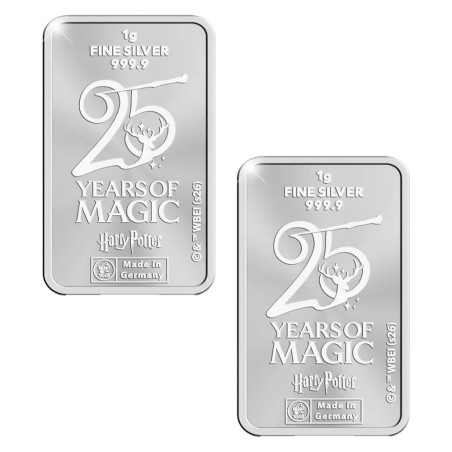 Lot 2 lingots Argent Harry Potter