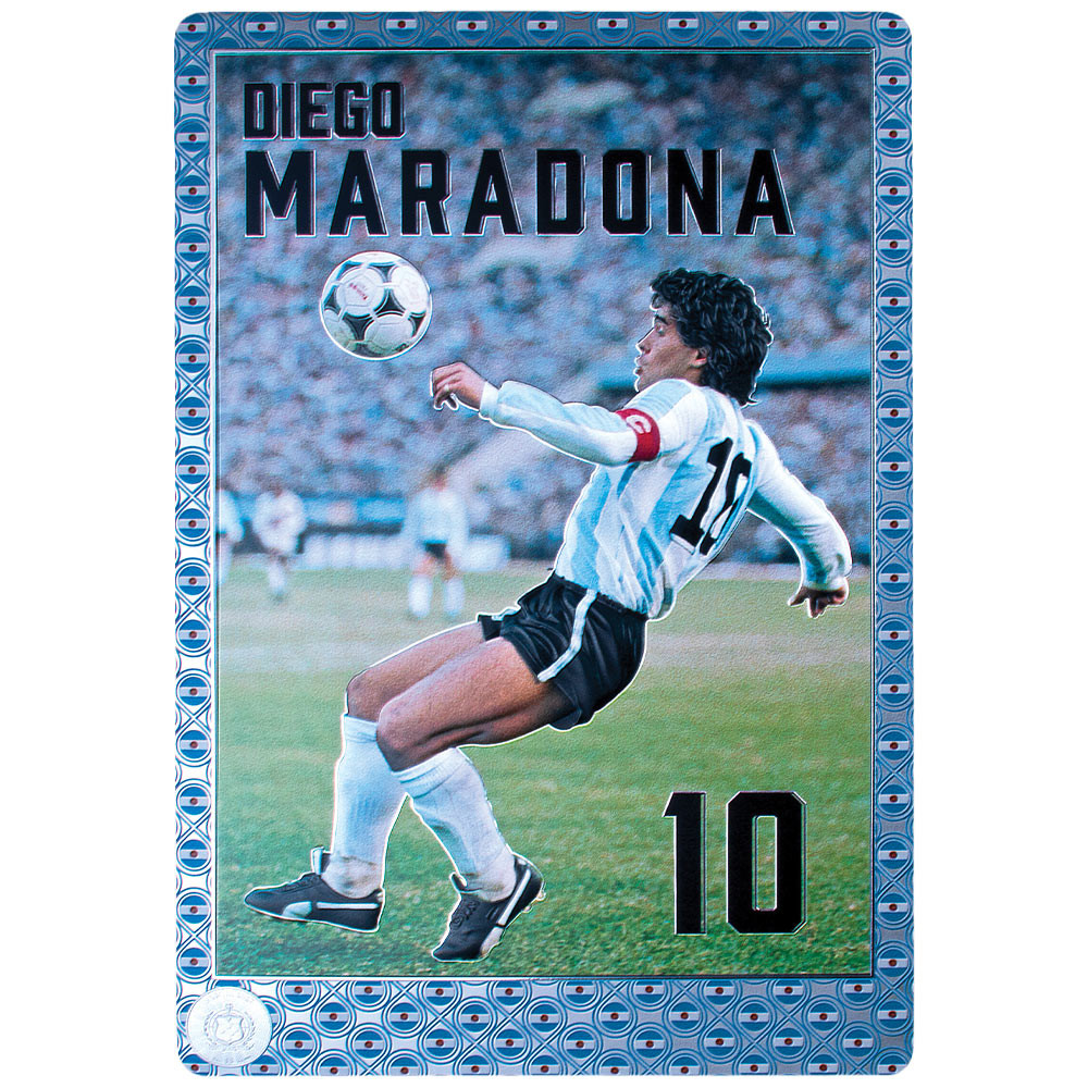 5 Dollars Argent BE 2027 colorisée - Diego Maradona