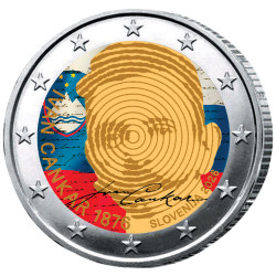 2 Euro Slovénie 2026 colorisée - Ivan Cankar