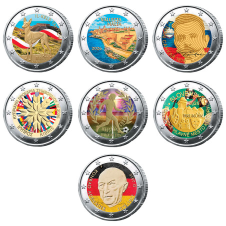 Lot 14 x 2 Euro 2026 colorisées