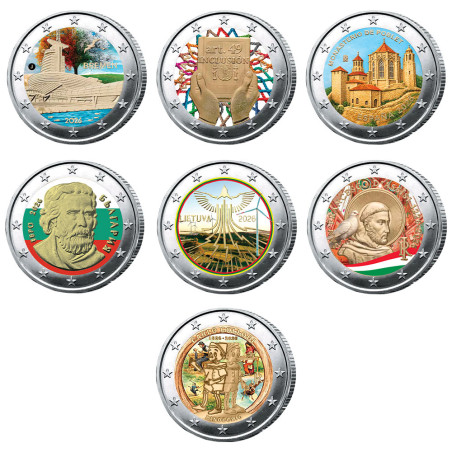 Lot 14 x 2 Euro 2026 colorisées (2)