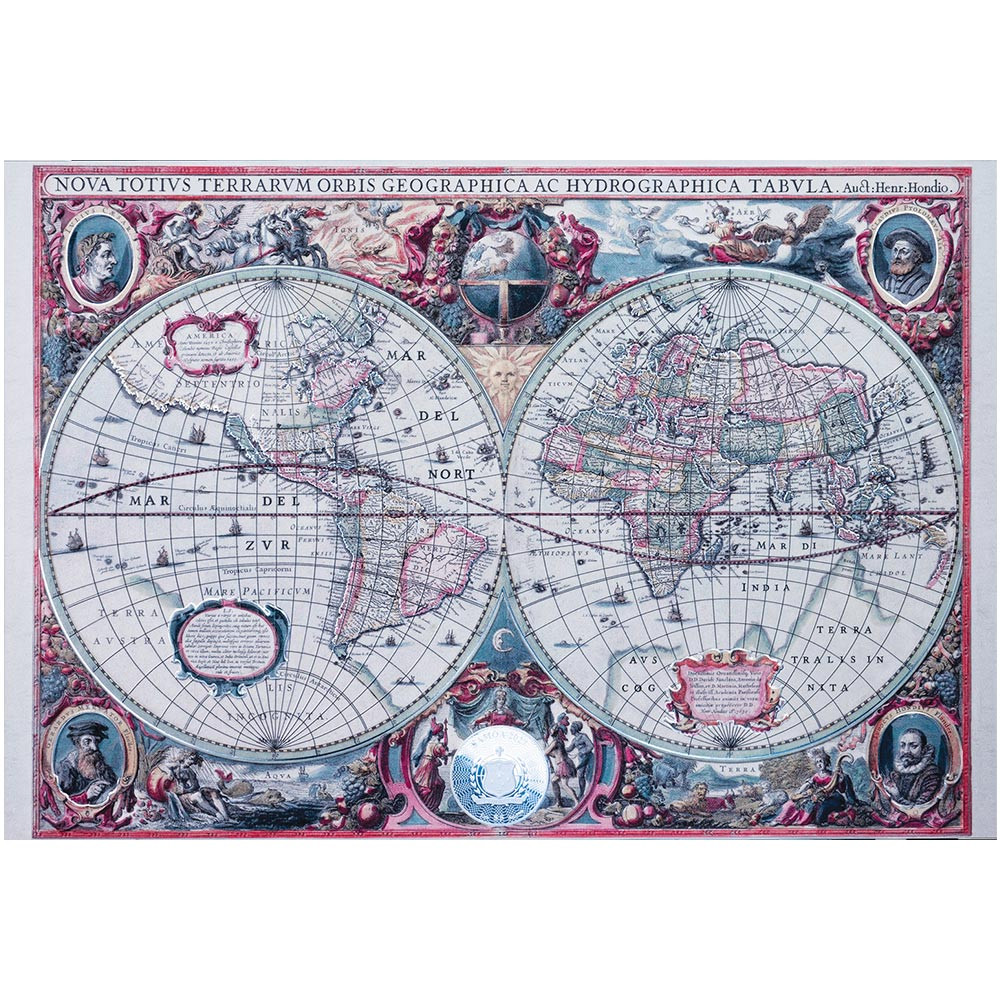 5 Dollars Argent BE 2027 colorisée - Histoire de la cartographie