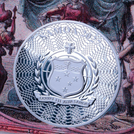 5 Dollars Argent BE 2027 colorisée - Histoire de la cartographie (4)