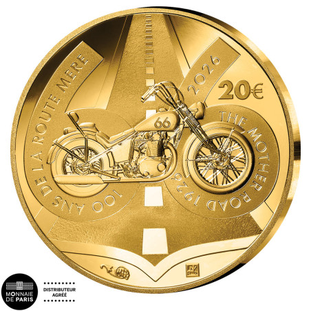 20 Euro Or France BE 2026 - Route 66 (3)