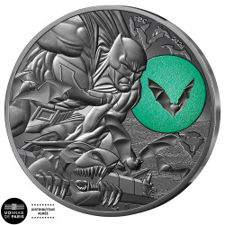 10 Euro Argent France 2026 colorisée et phosphorescente - Gotham city