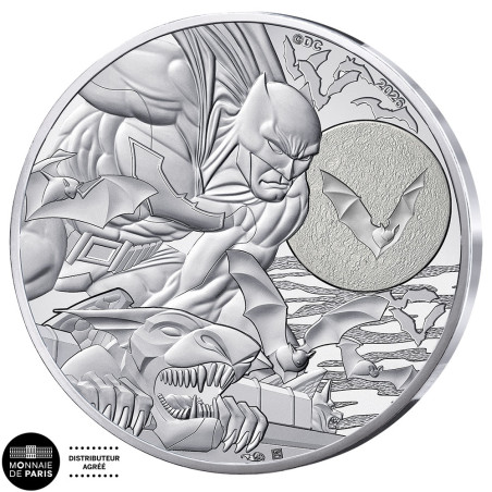 10 Euro Argent France 2026 colorisée et phosphorescente - Gotham city (2)