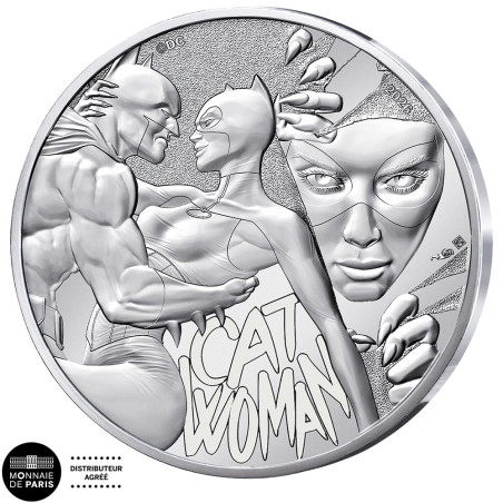 10 Euro Argent France 2026 colorisée et phosphorescente - Catwoman (2)