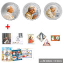 Lot 3 pièces de collection  + 10 blocs + 1 timbre en Argent + 50 timbres