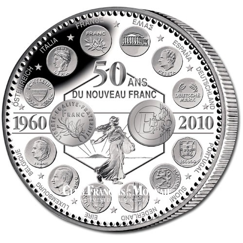 2010 - 50 ans du NOUVEAU FRANC - Argent 2010 - 50 ans du NOUVEAU FRANC - Argent
