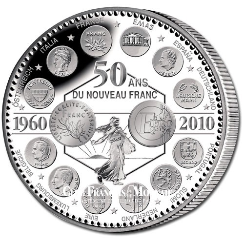 2010 - 50 ans du NOUVEAU FRANC - Argent