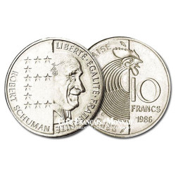 10 Francs Nickel - Robert Schuman - France 1986