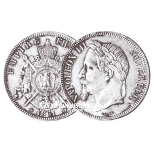 5 Francs Argent - Napoléon III Tête Laurée