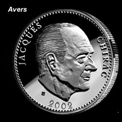 PRESIDENT - JACQUES CHIRAC - 2002 - Argent BE