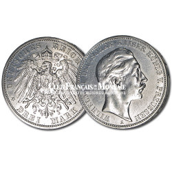 Allemagne - 3 Marks Argent Guillaume II de Prusse