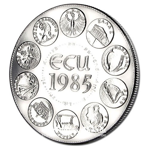 1985- Dernière Année de l'Europe des 10 - Cupronickel avers