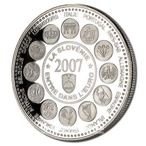 2007- La Slovénie entre dans l'Euro - Cupronickel - Avers