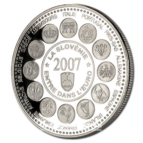 2007- La Slovénie entre dans l'Euro - Cupronickel - Avers 2007- La Slovénie entre dans l'Euro - Cupronickel - Avers