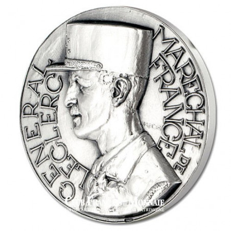 DE GAULLE - 40ème Anniversaire de la Victoire - Bronze argenté