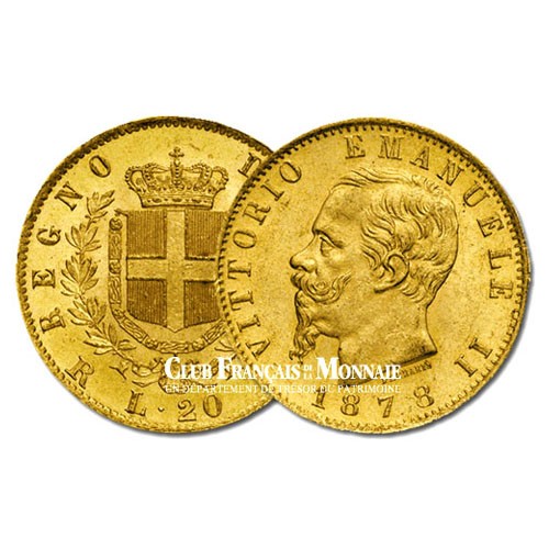 20 Lires Or Italie Victor Emmanuel II (1820-1878) 20 Lires Or Italie Victor Emmanuel II (1820-1878)