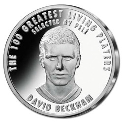 Médaille Argent - 100 ans de FIFA - Beckham