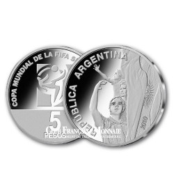 5 Pesos Argent Coupe du Monde Foot 2010 BE - Argentine 2010