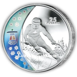 25 Dollars Argent Ski alpin BE - Canada 2007