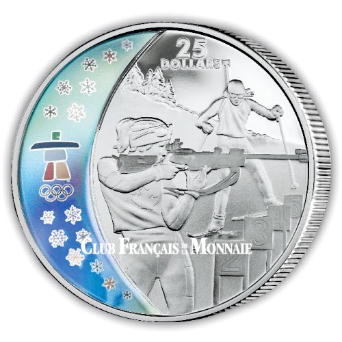 25 Dollars Argent Biathlon BE - Canada 2007