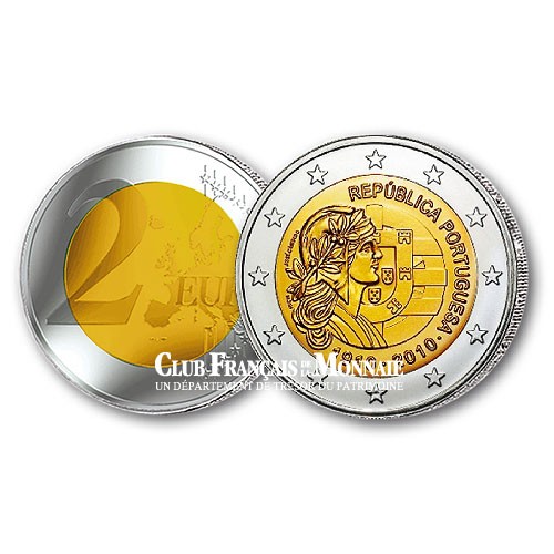 2 Euro 100 ans de la République portugaise - Portugal 2010