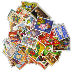 Les lots de timbres du monde entier Lot de 100 timbres