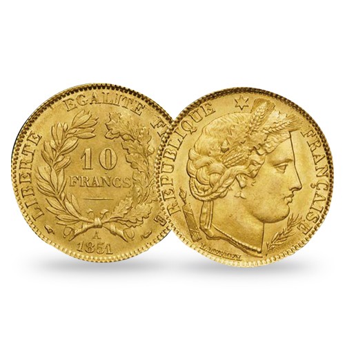 10 Francs Or Cérès IIe République 1850 A